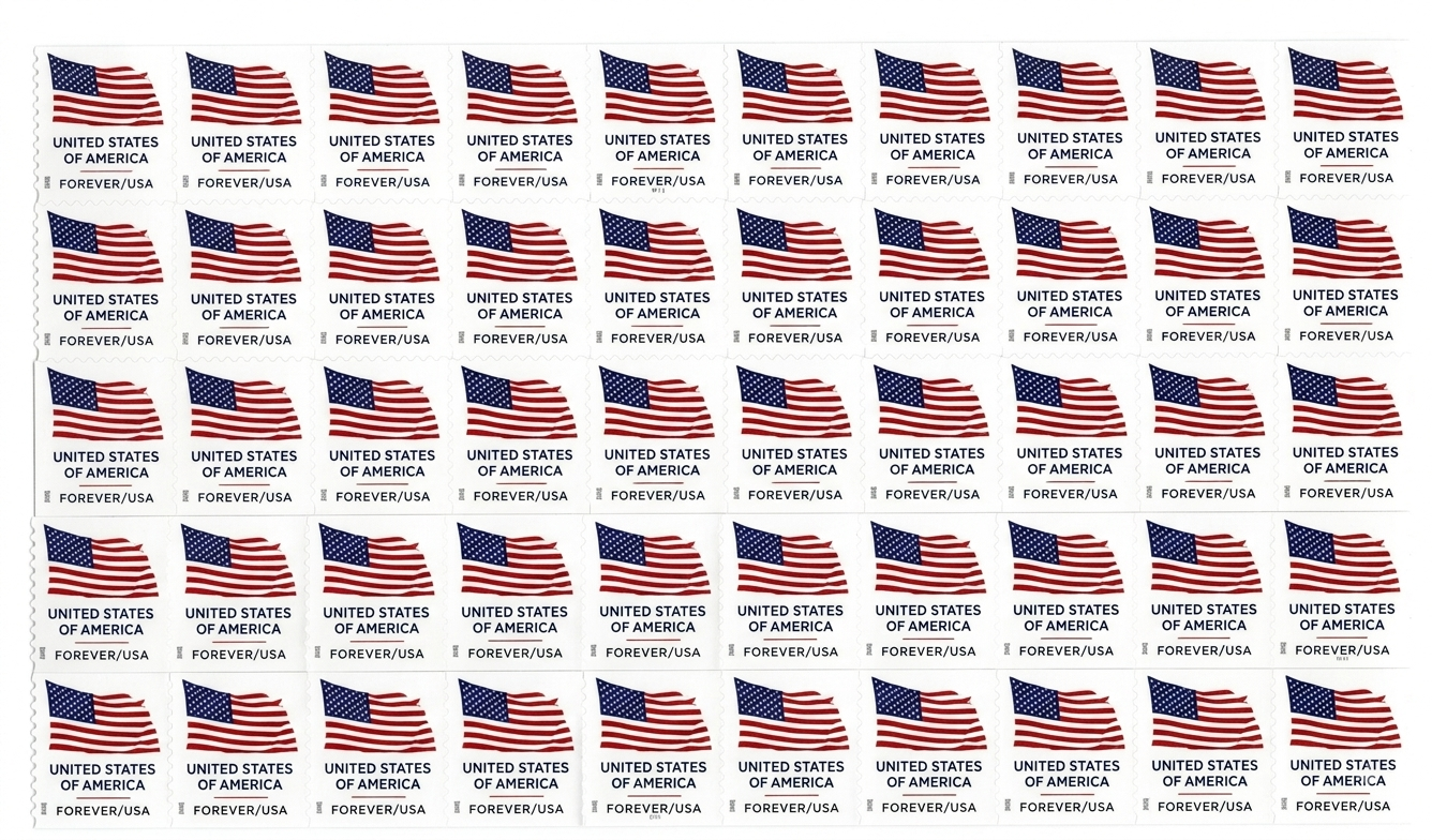 Book of 50 2025 U.S. Flag Forever Stamps